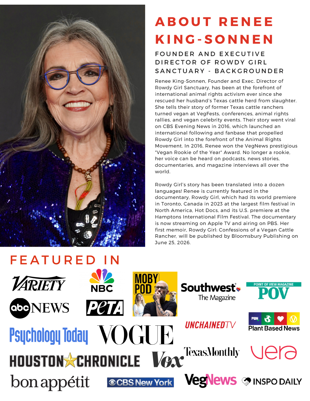 Thumbnail image for Renee King Sonnen Backgrounder, links to downloadable PDF