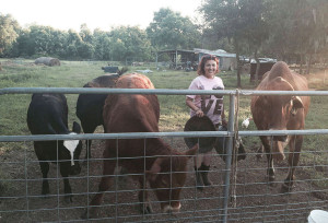 Renee with Cows