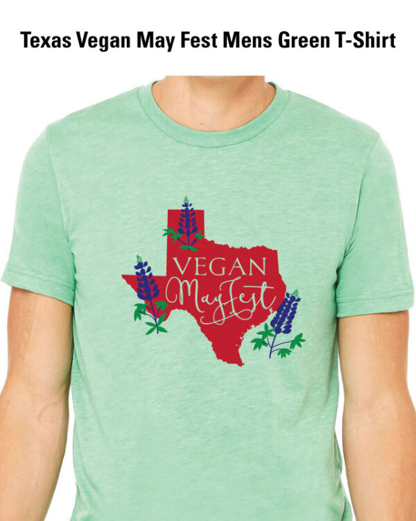 Vintage Texas 2018 Meat Fest T-shirt in men's cut, shade green.