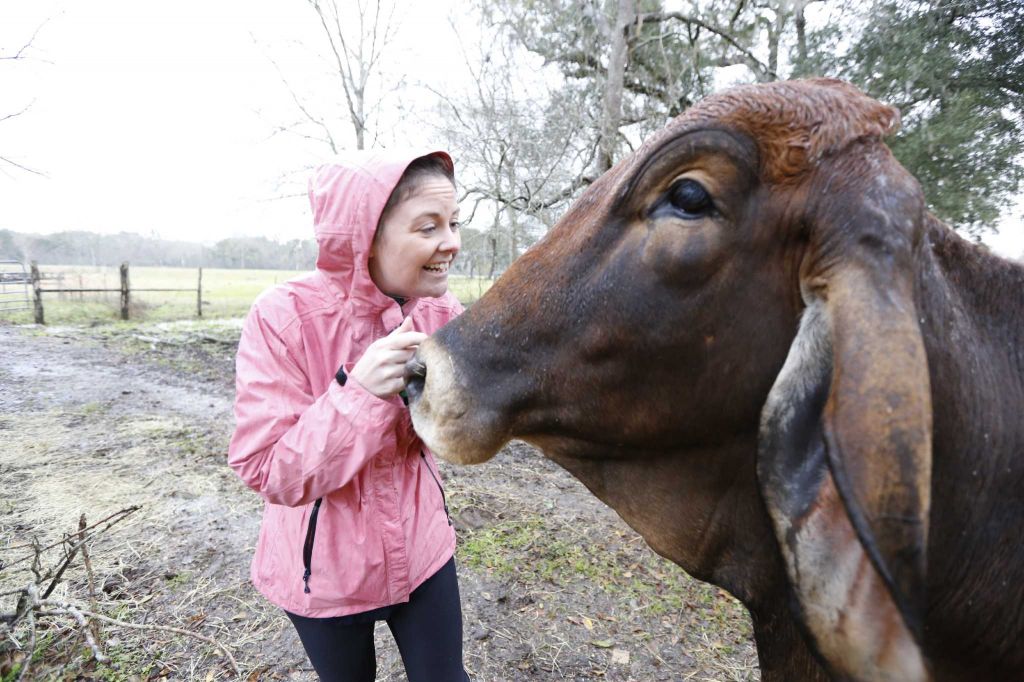 Houston Chronicle Story-25 Houston Chronicle Reporter Maggie Gordon with Cinnamon