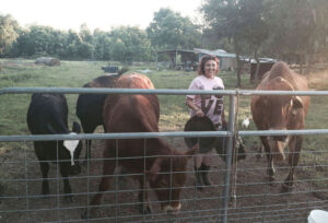 Renee with cows